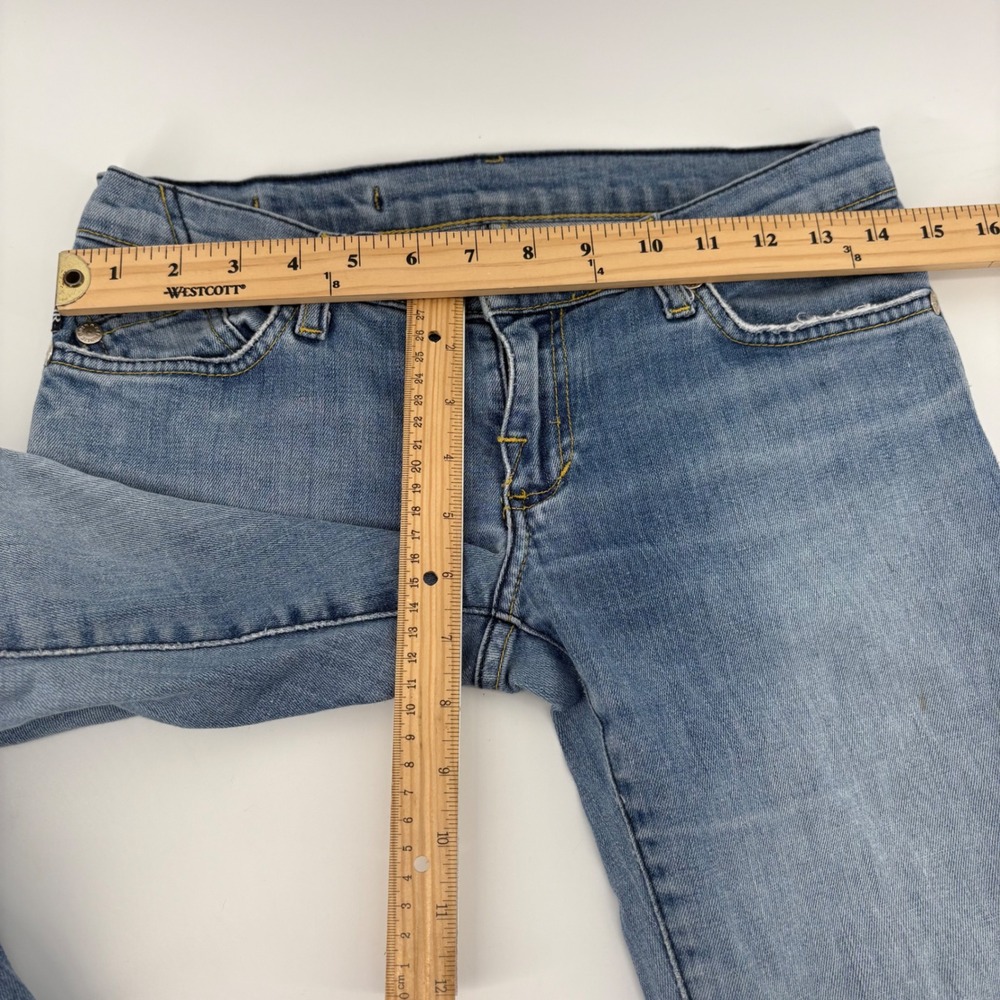 Rock & Republic Bootcut Jeans Womens 29 Light Wash Low Rise Flare Distressed - Picture 4 of 6